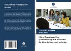 Buchcover von Mikro-Zeugnisse: Eine Qualifizierung zum Nachweis der Kenntnisse von Studenten
