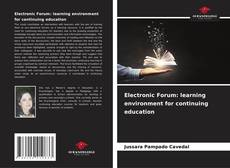 Buchcover von Electronic Forum: learning environment for continuing education