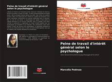 Copertina di Peine de travail d'intérêt général selon le psychologue