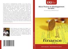 Micro finance et développement durable :的封面