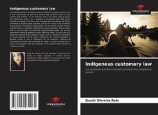 Capa do livro de Indigenous customary law 