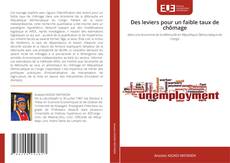 Copertina di Des leviers pour un faible taux de chômage
