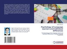 Buchcover von Psychology of Language Learners and Individual Differences