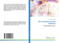 Portada del libro de De la passion comme finalisme