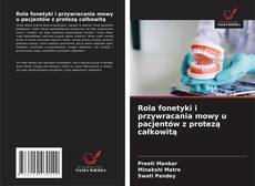 Buchcover von Rola fonetyki i przywracania mowy u pacjentów z protezą całkowitą