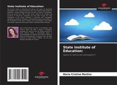 Bookcover of State Institute of Education: