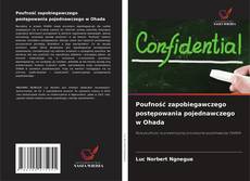 Copertina di Poufność zapobiegawczego postępowania pojednawczego w Ohada