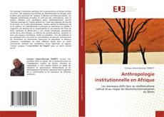 Couverture de Anthropologie institutionnelle en Afrique