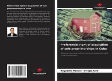 Buchcover von Preferential right of acquisition of sole proprietorships in Cuba
