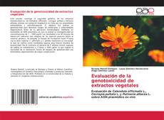 Portada del libro de Evaluación de la genotoxicidad de extractos vegetales