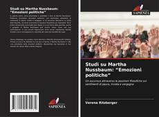 Studi su Martha Nussbaum: “Emozioni politiche” kitap kapağı