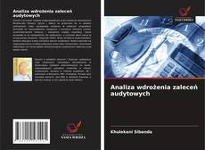 Buchcover von Analiza wdrożenia zaleceń audytowych