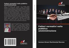 Buchcover von Fattori normativi nella pubblica amministrazione