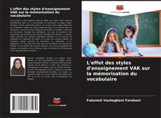 Capa do livro de L'effet des styles d'enseignement VAK sur la mémorisation du vocabulaire 