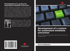 Buchcover von Development of a system for automated metadata extraction