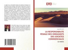 Buchcover von LA RESPONSABILITE PENALE DES DIRIGEANTS DES SOCIETES COMMERCIALES