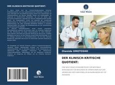 Buchcover von DER KLINISCH-KRITISCHE QUOTIENT: