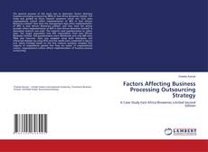 Couverture de Factors Affecting Business Processing Outsourcing Strategy