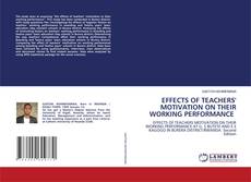 Copertina di EFFECTS OF TEACHERS' MOTIVATION ON THEIR WORKING PERFORMANCE