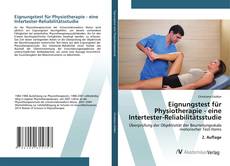 Couverture de Eignungstest für Physiotherapie - eine Intertester-Reliabilitätsstudie