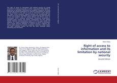 Capa do livro de Right of access to information and its limitation by national security 