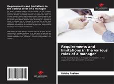 Buchcover von Requirements and limitations in the various roles of a manager