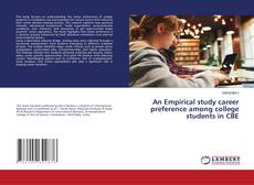 Buchcover von An Empirical study career preference among college students in CBE