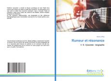 Buchcover von Rumeur et résonance