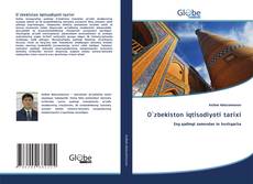 Buchcover von O`zbekiston iqtisodiyoti tarixi
