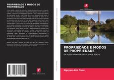 Buchcover von PROPRIEDADE E MODOS DE PROPRIEDADE
