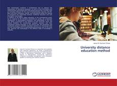 Bookcover of University distance education method