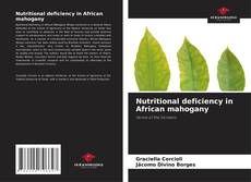 Buchcover von Nutritional deficiency in African mahogany