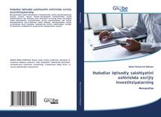 Capa do livro de Hududlar iqtisodiy salohiyatini oshirishda xorijiy investitsiyalarning 