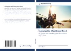 Copertina di Sabbatical im öffentlichen Dienst