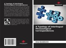 Capa do livro de A Typology of Interlingual Phraseological Correspondences 