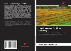 Bookcover of Land access in Akye country