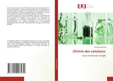 Chimie des solutions kitap kapağı