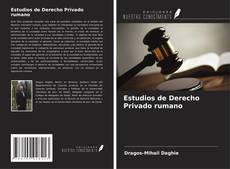 Buchcover von Estudios de Derecho Privado rumano