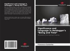 Bookcover of Significance and Language in Heidegger’s *Being and Time*