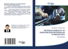 Copertina di MATERIALSHUNOSLIK VA KONSTRUKSION MATERIALLAR TEXNOLOGIYASI
