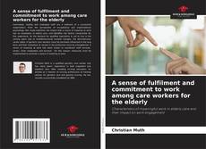 A sense of fulfilment and commitment to work among care workers for the elderly kitap kapağı