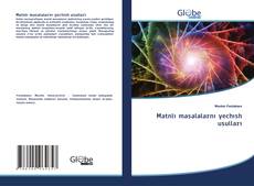 Matnlı masalalarnı yechısh usulları kitap kapağı