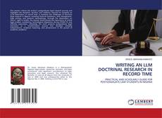 Bookcover of WRITING AN LLM DOCTRINAL RESEARCH IN RECORD TIME