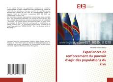 Buchcover von Experiences de renforcement du pouvoir d’agir des populations du kivu