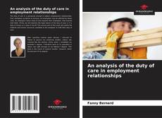 Borítókép a  An analysis of the duty of care in employment relationships - hoz