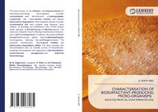 Copertina di CHARACTERISATION OF BIOSURFACTANT-PRODUCING MICRO-ORGANISMS