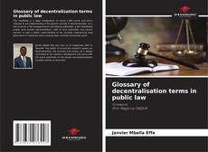 Buchcover von Glossary of decentralisation terms in public law