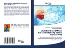 Capa do livro de Green Synthesis of Metal Nanoparticles Using Natural Bio-Resources 