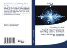 Portada del libro de Kvant fizikasining uzluksiz ta’limdagi o‘rni va ahamiyati