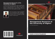 Management Research at the University of Algiers kitap kapağı